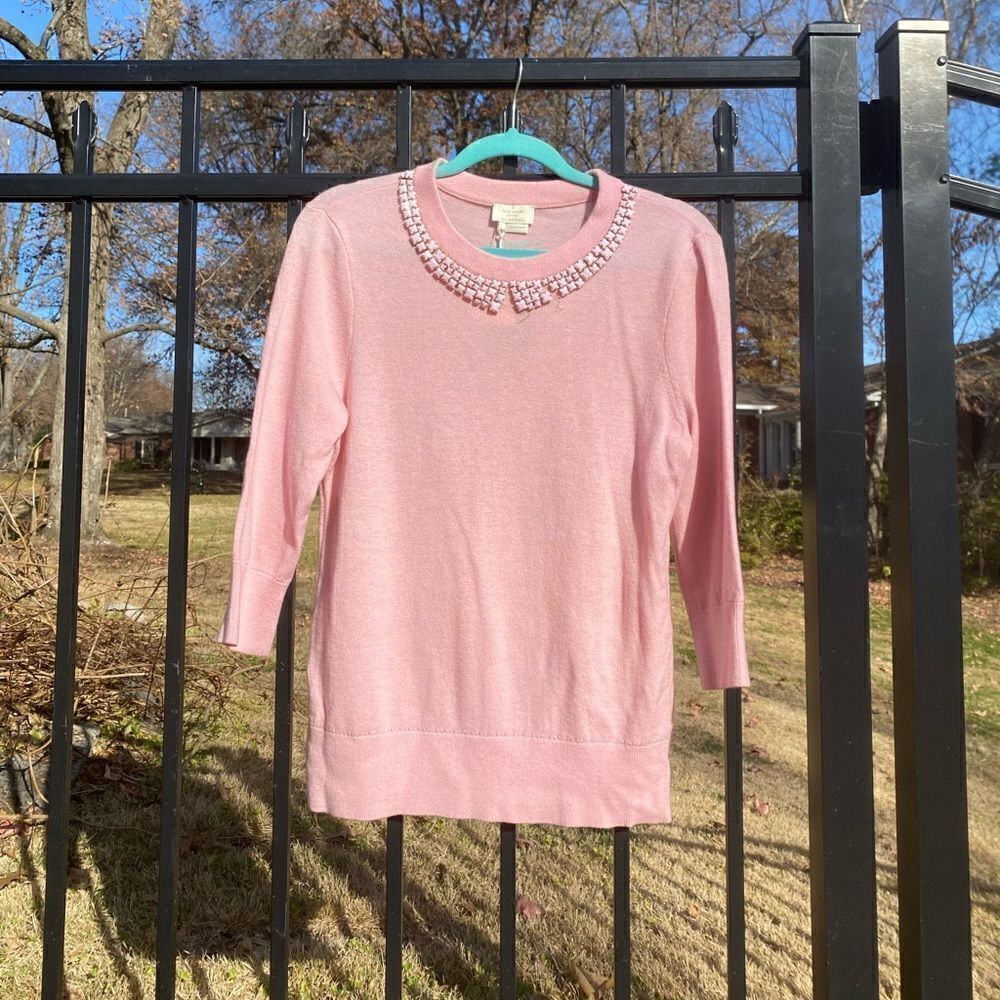 Kate Spade Avaline Embellished Collar Sweater NWT - Picture 2 of 12